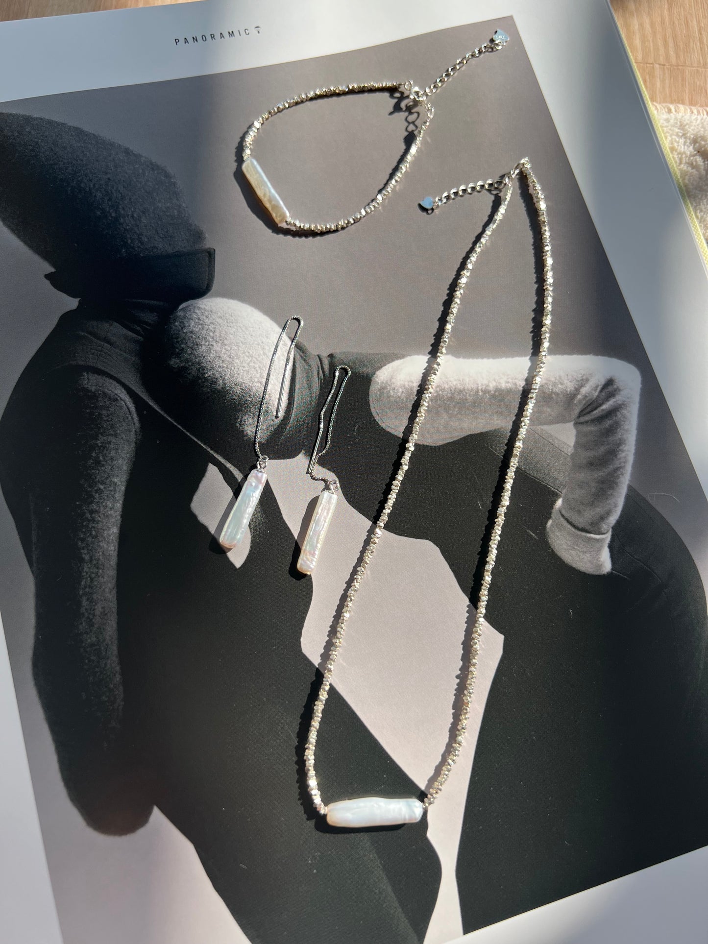 Moonlight - Mother-of-pearls necklace+bracelet+earrings