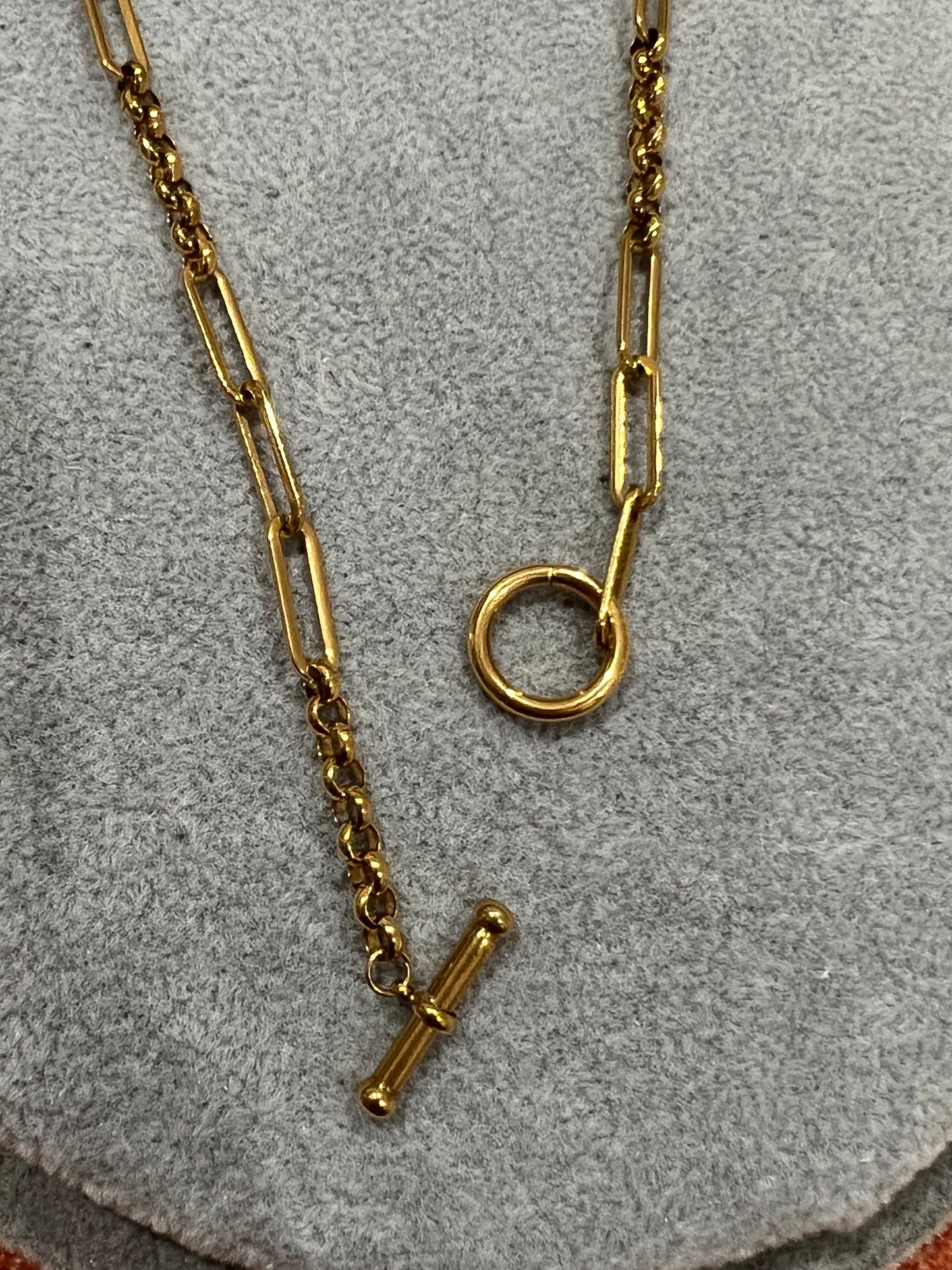 Gold Titanium steel chain necklace