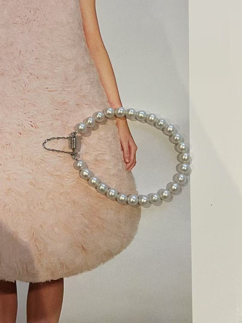 Moonlight-Classic Round Pearl Bracelet