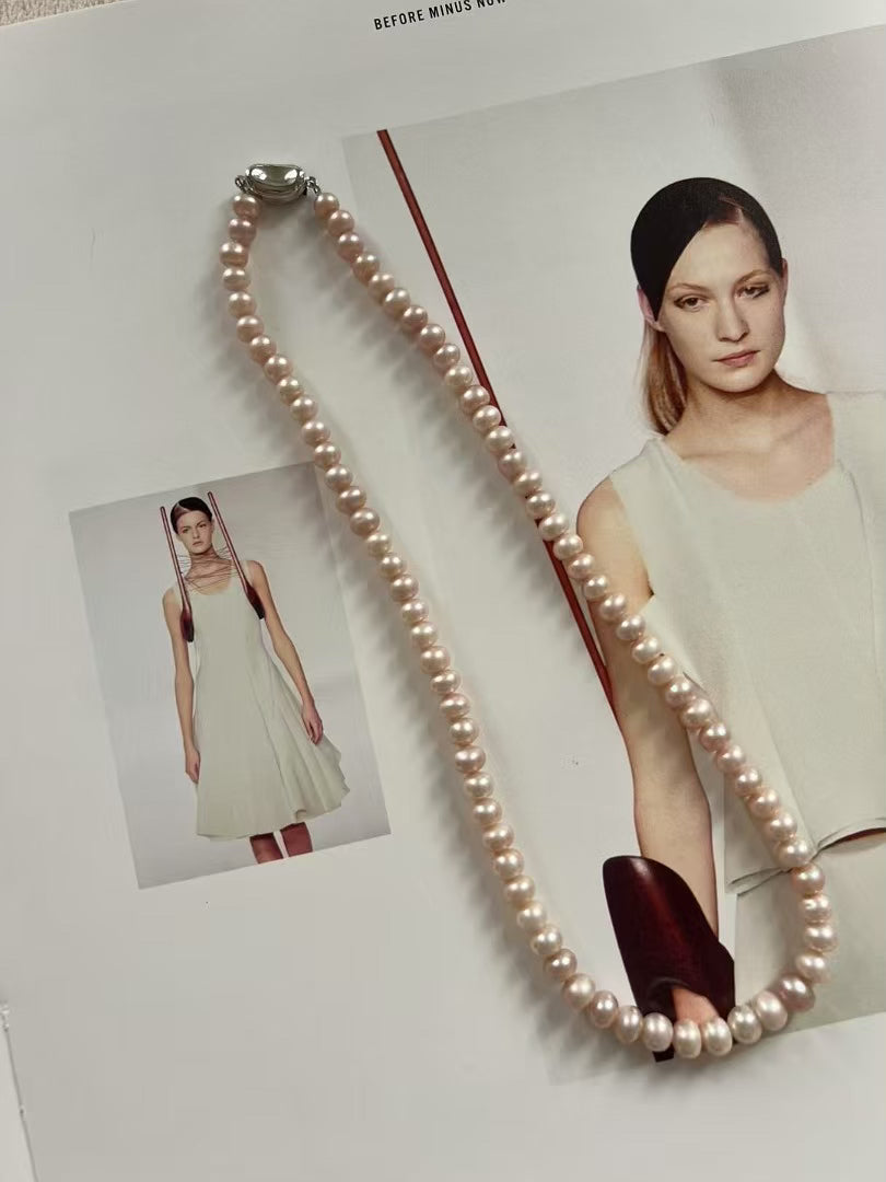 Blush Champagne Pearl Necklace