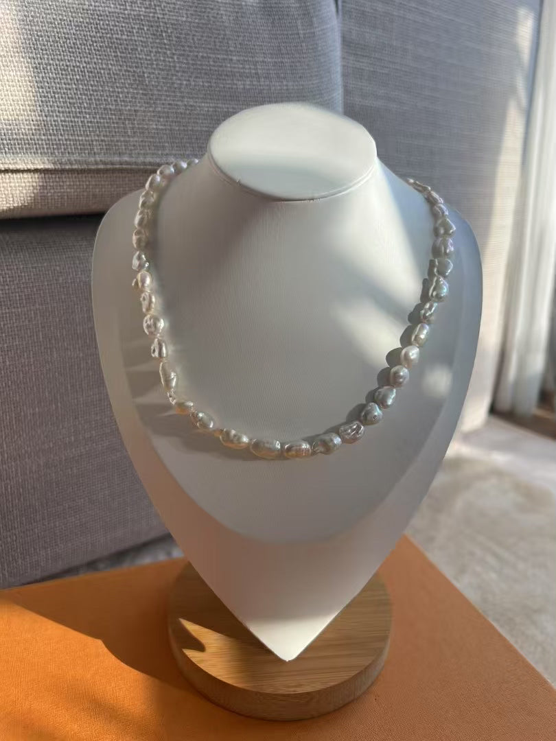 Moonlight-Natural Keshi Pearl Necklace