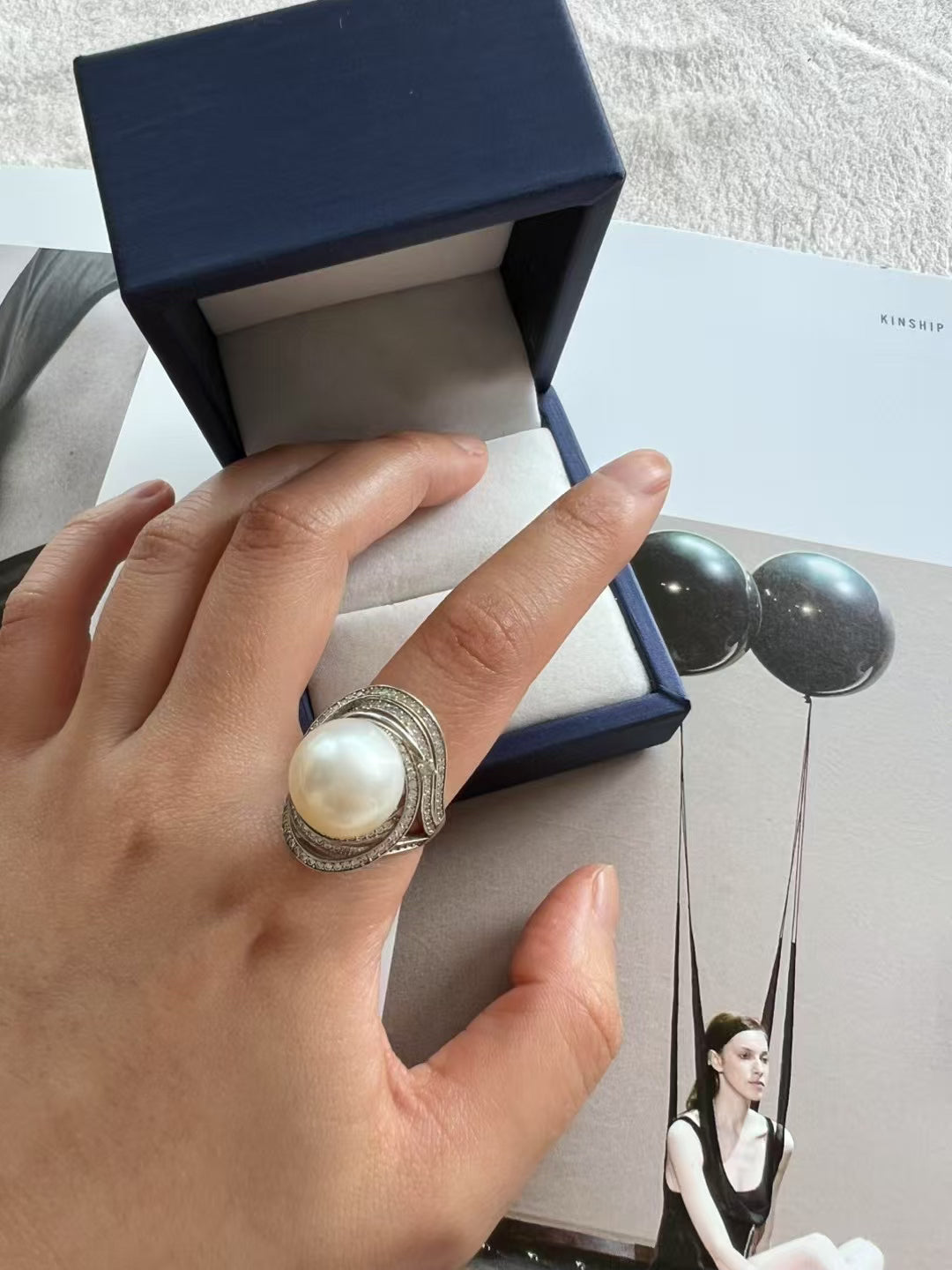 Moonlight-Australian White Pearl Ring