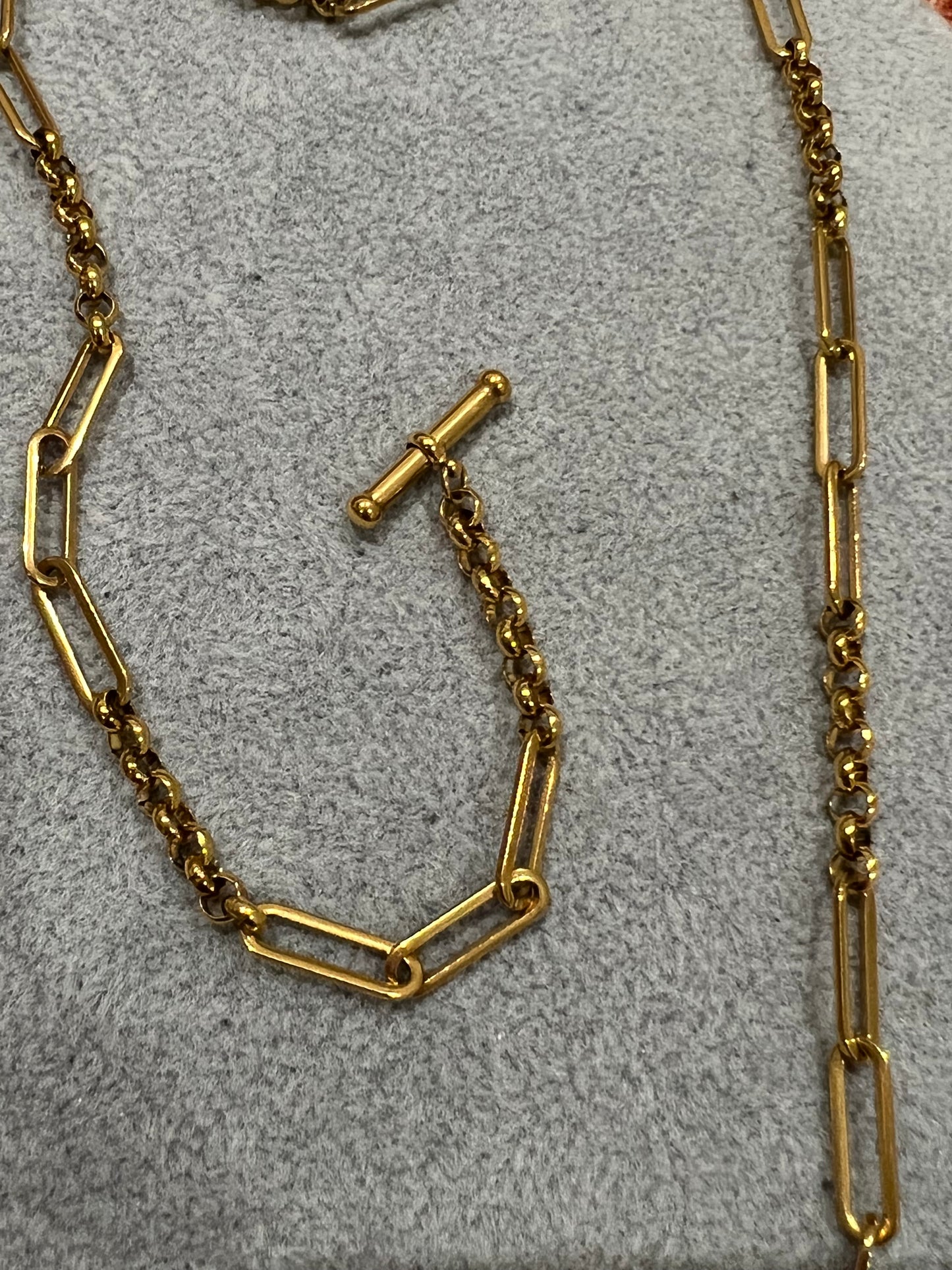 Gold Titanium steel chain necklace