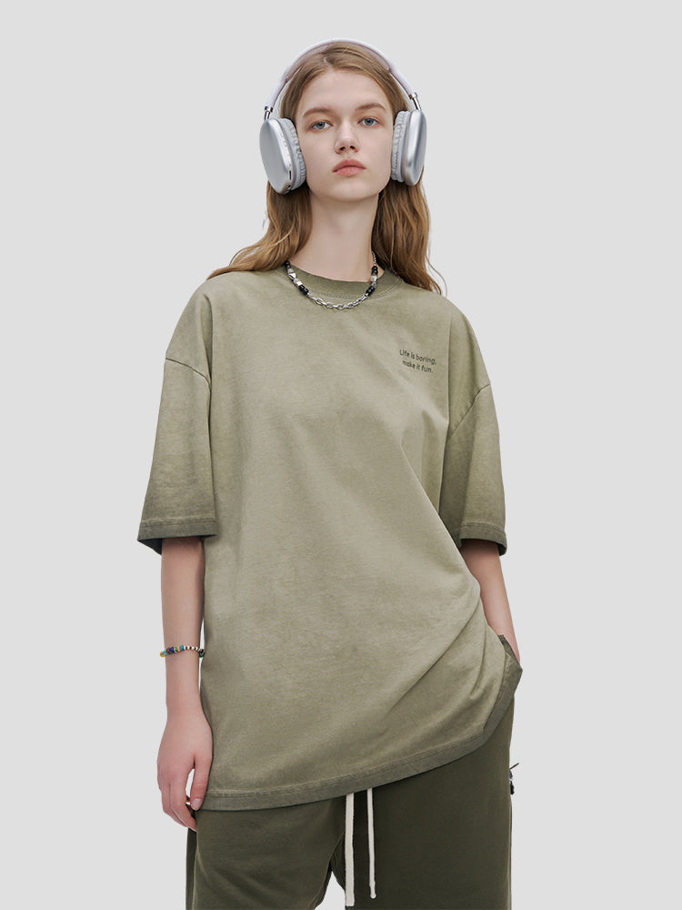 Vintage Street Style Slogan T-shirt