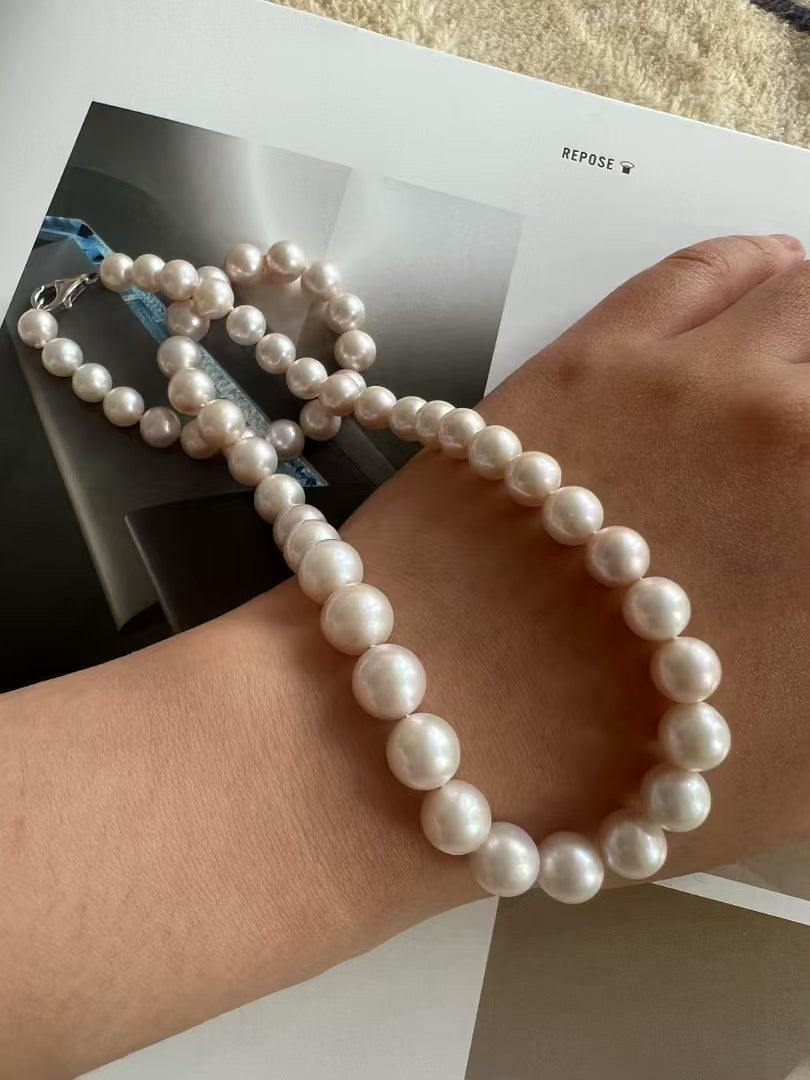 Moonlight-Sakura Glow Full Pearl Strand