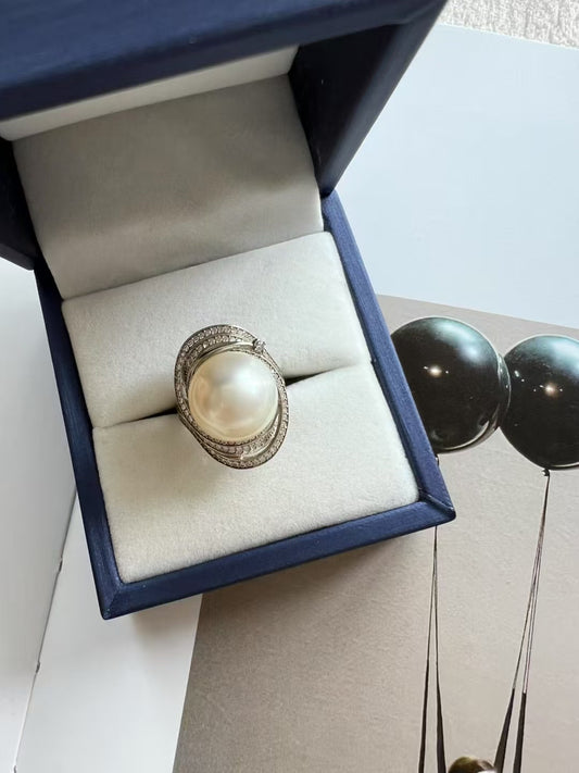Moonlight-Australian White Pearl Ring