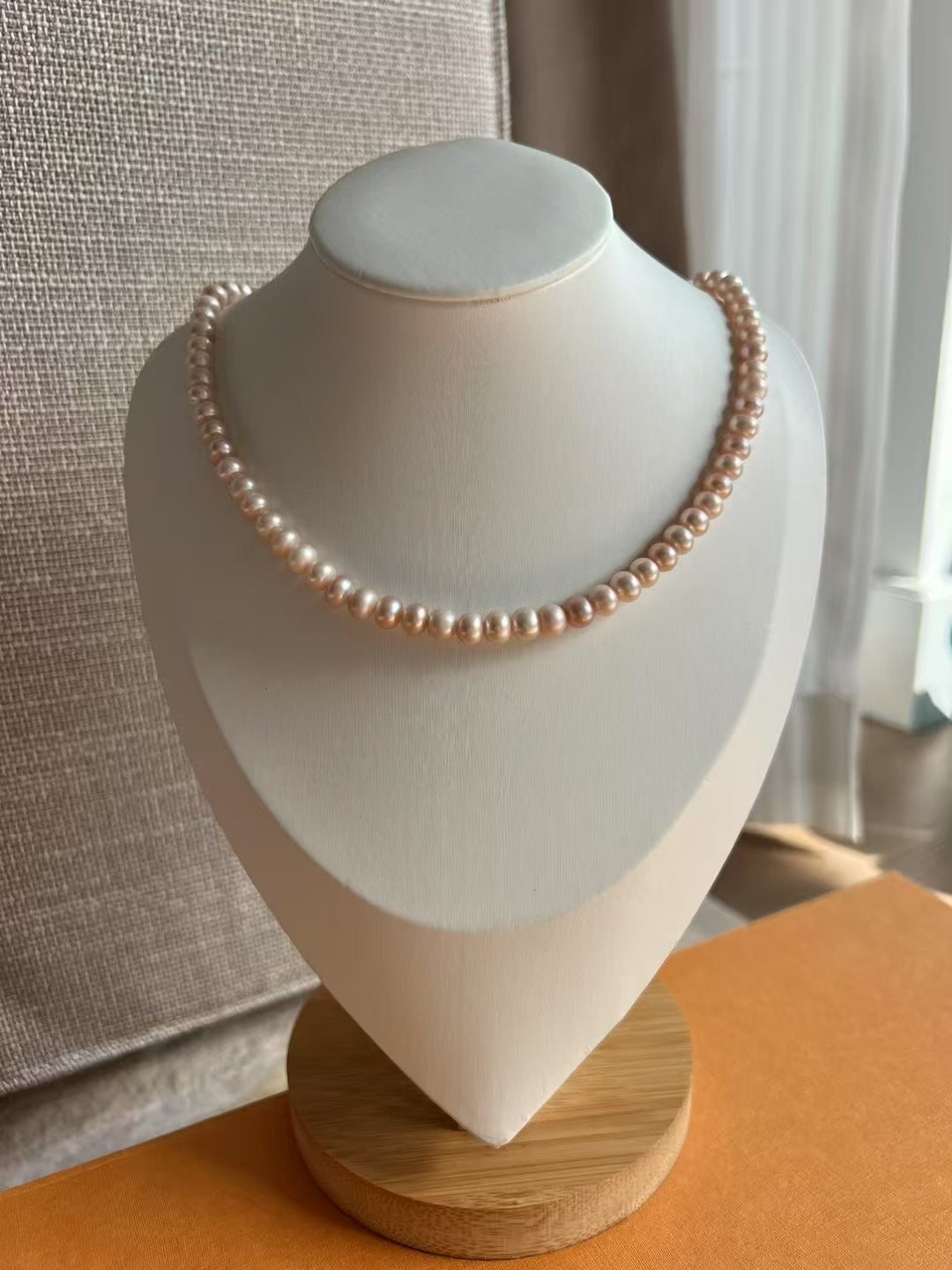 Moonlight – Sakura Blush Pink Freshwater Pearl Necklace